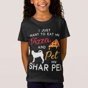 T-Shirt Shar Pei Chien Pizza amant propriétaire Noël Anniv