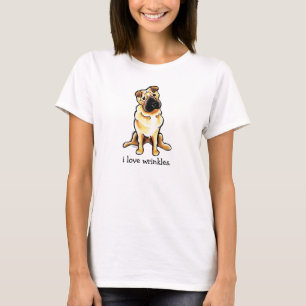 T-shirt Shar Pei Chinois Hors-Leash Art™ Love Wrinkles