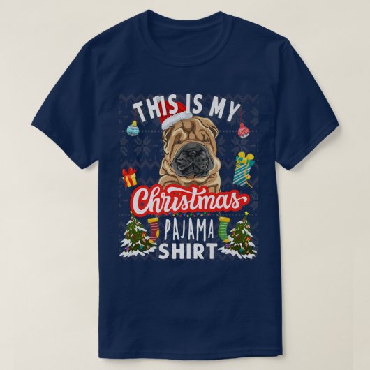 T-shirt Shar Pei Christmas This (Design devant)