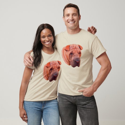 T-shirt Shar Pei Dog Face (Unisexe)