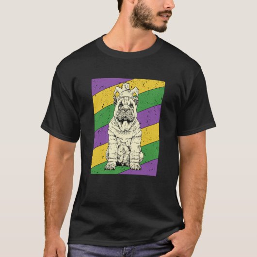 T-shirt Shar Pei Jester Mardi Gras Dog Mom or Dad (Devant)