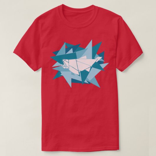 T-shirt Shards Origami Dunkleosteus (Design devant)