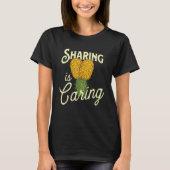 T-shirt Sharing Is Caring Upside Down Pineapple Swinger (Devant)