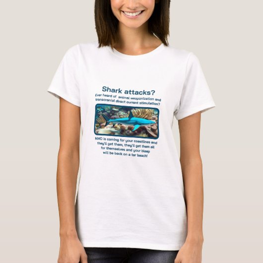 T-shirt Shark Attacks (lumière v3) (Devant)