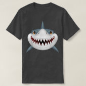 T-shirt Shark Bite Gear Teeth Smile Funny  (Design devant)