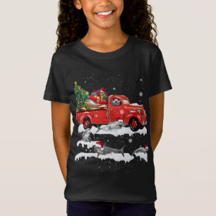 T-Shirt Shark équitation Camion Rouge Joyeux Noël Noël X m