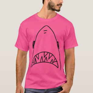 T-shirt Shark Head Bite Funny Effrayant Imprimer Dessin Pê
