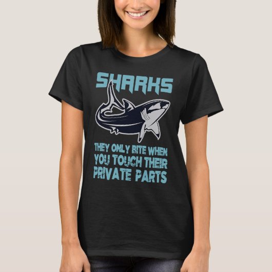 T-shirt Shark I Bites Great white Ocean Wave Sea Plongée (Devant)