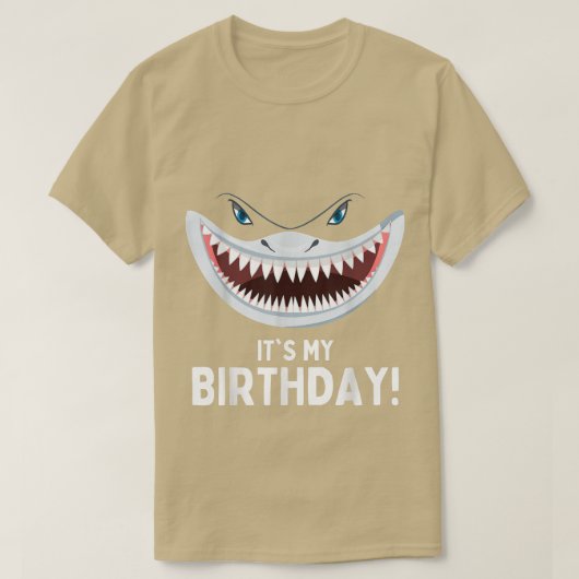 T-shirt Shark Lover C'Est Mon Anniversaire Garçons Filles  (Design devant)