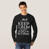 T-shirt Shark Ocean Marine Biologist Keep Calm Please No B (Devant entier)