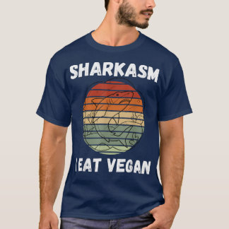 T-shirt Shark Retro Sharkasm Je mange du requin Vintage Ve
