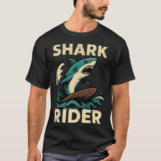 T-shirt Shark Rider Surfing Vibe family