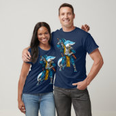 T-shirt Shark Samurai Ninja Kung Fu Guerrier des arts mart (Unisexe)