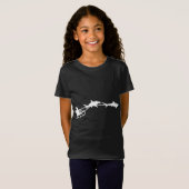 T-Shirt Shark Santa Claus Sleigh mignonne Noël Shark Love (Devant entier)