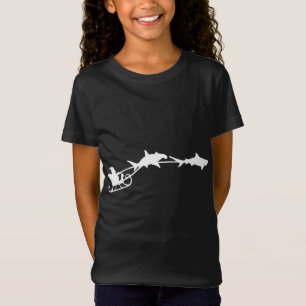T-Shirt Shark Santa Claus Sleigh mignonne Noël Shark Love