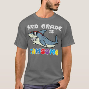 T-shirt Shark Troisième 3ème Grade Est Jawsome Drôle Premi