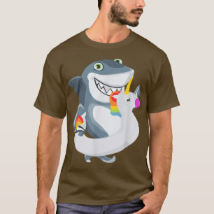 T-shirt Shark unicorn flotteur flotteur piscine cadeau hom