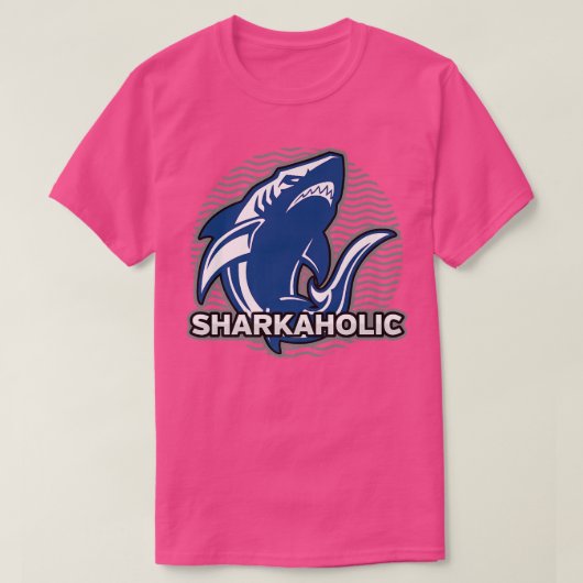 T-shirt Sharkaholic Great White Shark Amateurs (Design devant)