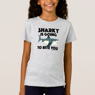 T-Shirt Sharky Va Vous Biter Design - Fille J Fine