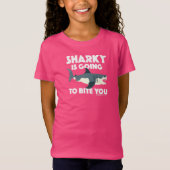 T-Shirt Sharky Va Vous Biter Design - Fille J Fine (Devant)