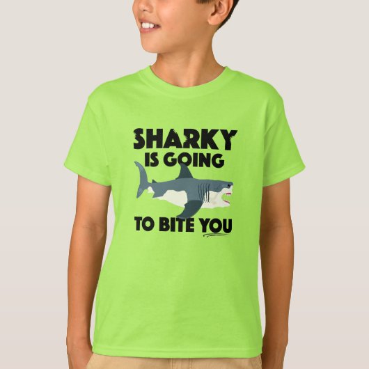T-shirt Sharky Va Vous Biter Design - Les Enfants De Base  (Devant)