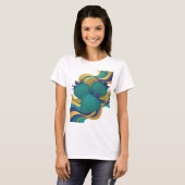 T-shirt Sharp Blue TROIS FRAISES BLEUES Impression (Devant entier)