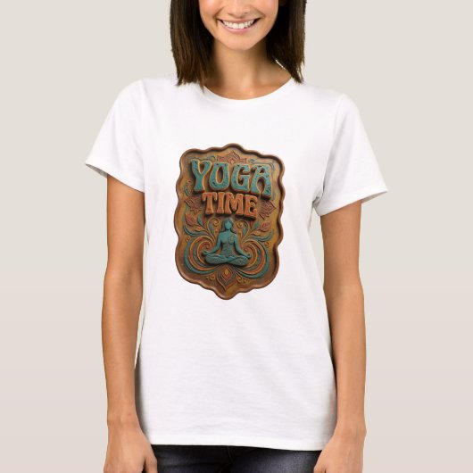 T-shirt Sharp Sarcelle YOGA TIME Vêtement d'art (Devant)