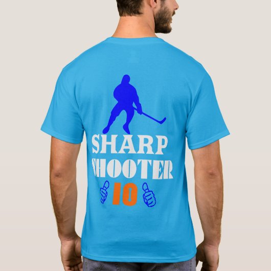T-shirt 🏆 👍 Sharp Shooter 10 American Men's Classic Basi (Dos)