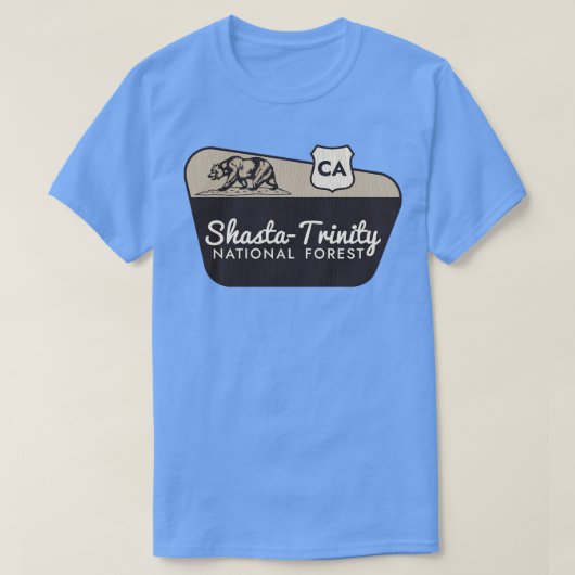 T-shirt Shasta Trinity Forêt nationale Californie Bienvenu (Design devant)
