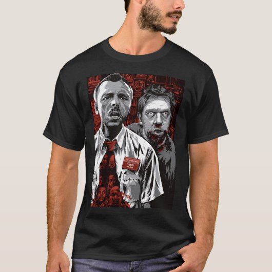 T-shirt Shaun Ofhe Dead friend retro (Devant)