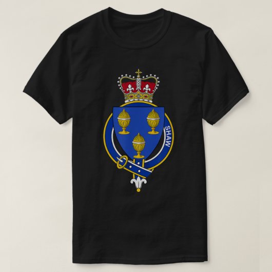 T-shirt Shaw Coat Of Arms Family Crest (Design devant)