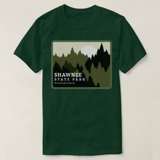 T-shirt Shawnee State Park Pennsylvania Forest Sunrise (Design devant)