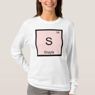 T-shirt Shayla Nom Chimie Élément Tableau périodique