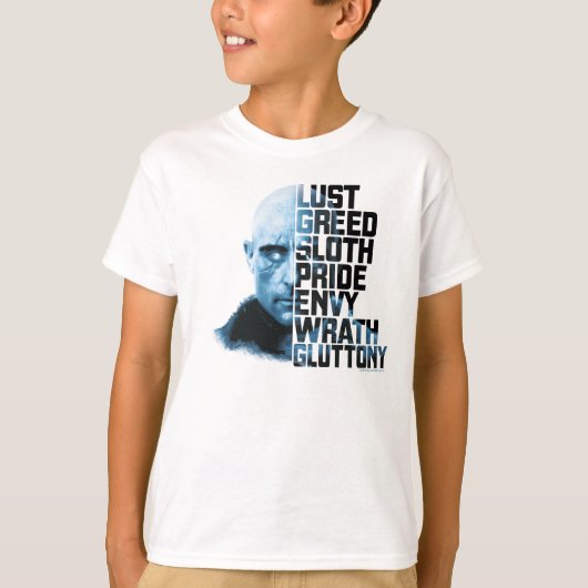 T-shirt SHAZAM ! | Dr Sivana Sept péchés mortels Graphique (Devant)