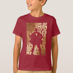 T-shirt SHAZAM ! graphique d'or de typographie de
