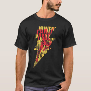 T-shirt SHAZAM !   Shazam Capacités Éclair Graphique