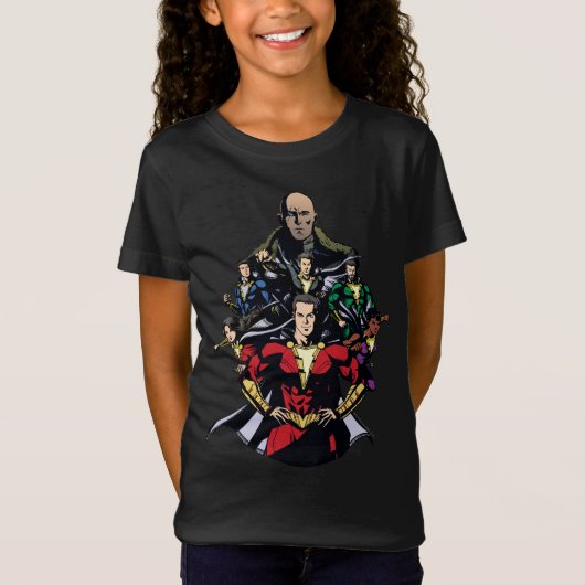 T-Shirt SHAZAM ! | Shazam Family Vs. Dr Sivana (Devant)