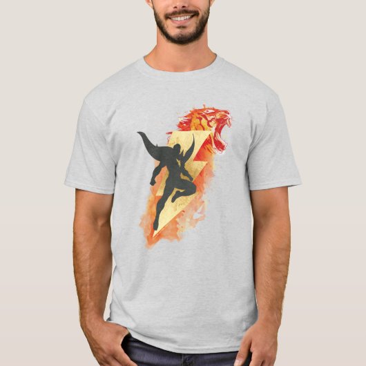 T-shirt SHAZAM ! | Shazam Tiger & Lightning Graphic (Devant)