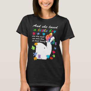 T-shirt She Loved A Little Very Much Elephant Autism Aware