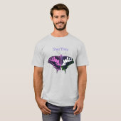 T-shirt She/They Non-Binary Flag Swallowtail Butterfly (Devant entier)