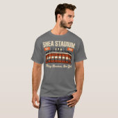 T-shirt Shea Stadium Flushing Meadows, NY Retro Baseball (Devant entier)