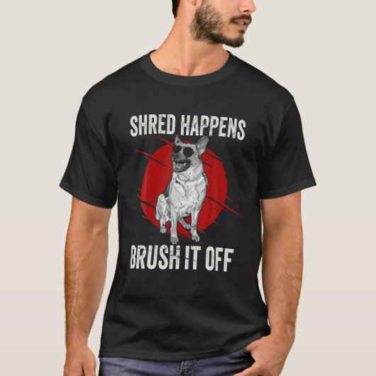 T-shirt Shed Happy Le Brosse | German Shepherd Papa Mo (Devant)