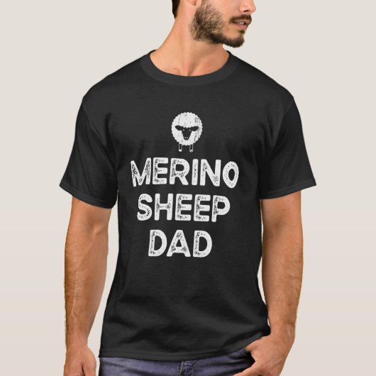T-shirt Sheep Farmer Dad Father - Breeder Merino Sheep_1 (Devant)