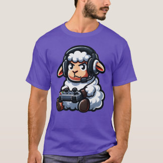 T-shirt Sheep Gamer Video Games boy family