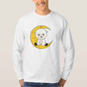 T-shirt Sheep Moon Bonne nuit Nombre pas cher Animaux doux