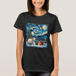T-shirt Sheep Van Gogh Style Nuit étoilée Noël hiver