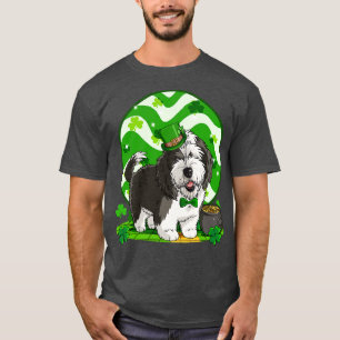 T-shirt Sheepadle Jour de la Saint Patrick Irlandais Chien