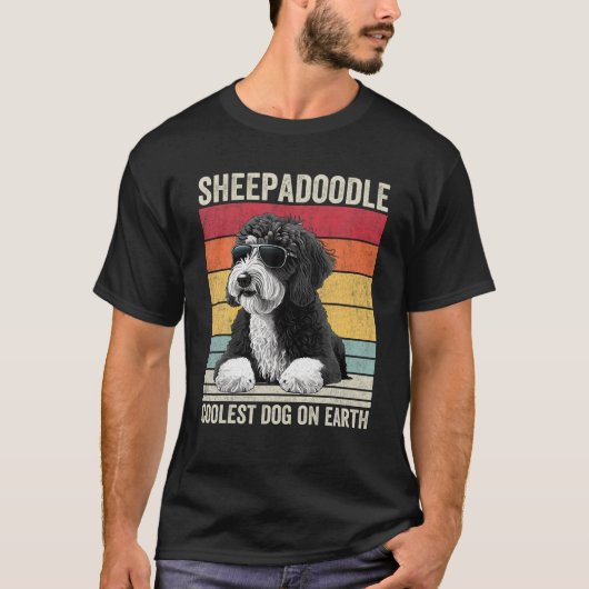 T-shirt Sheepadoodle Chien le plus frais sur Terre Sheepad (Devant)