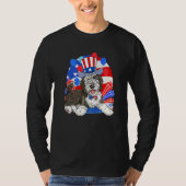 T-shirt Sheepadoodle Patriote Oncle Sam 4 Juillet Ameri (Devant)