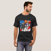 T-shirt Sheepadoodle Patriotic Merica 4th Of July American (Devant entier)